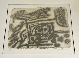 Corneille - Tekens in steen - Zeldzame ets gesigneerd in 1953 kopen? Bied vanaf 500!