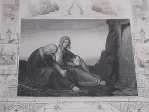 Niet of onleesbaar gesigneerd - Drie antieke Engelse 19e eeuwse Litho's met bijbelse voorstellingen kopen? Bied vanaf 1!