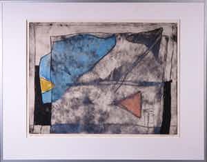 Marjan Smit - Kleurenets, Zonder titel - Ingelijst verkocht voor € 35!