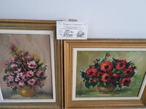 Niet of onleesbaar gesigneerd - Stilleven bloemen gesigneerd kopen? Bied vanaf 1!