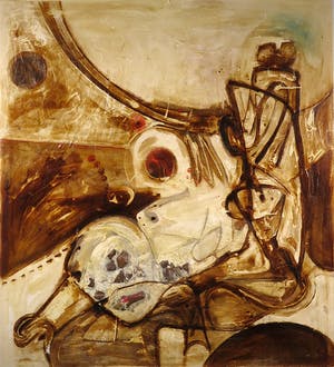 Jack Harden - Gemengde techniek op board, Weemoedige herinnering - Ingelijst (Zeer Groot) kopen? Bied vanaf 1!