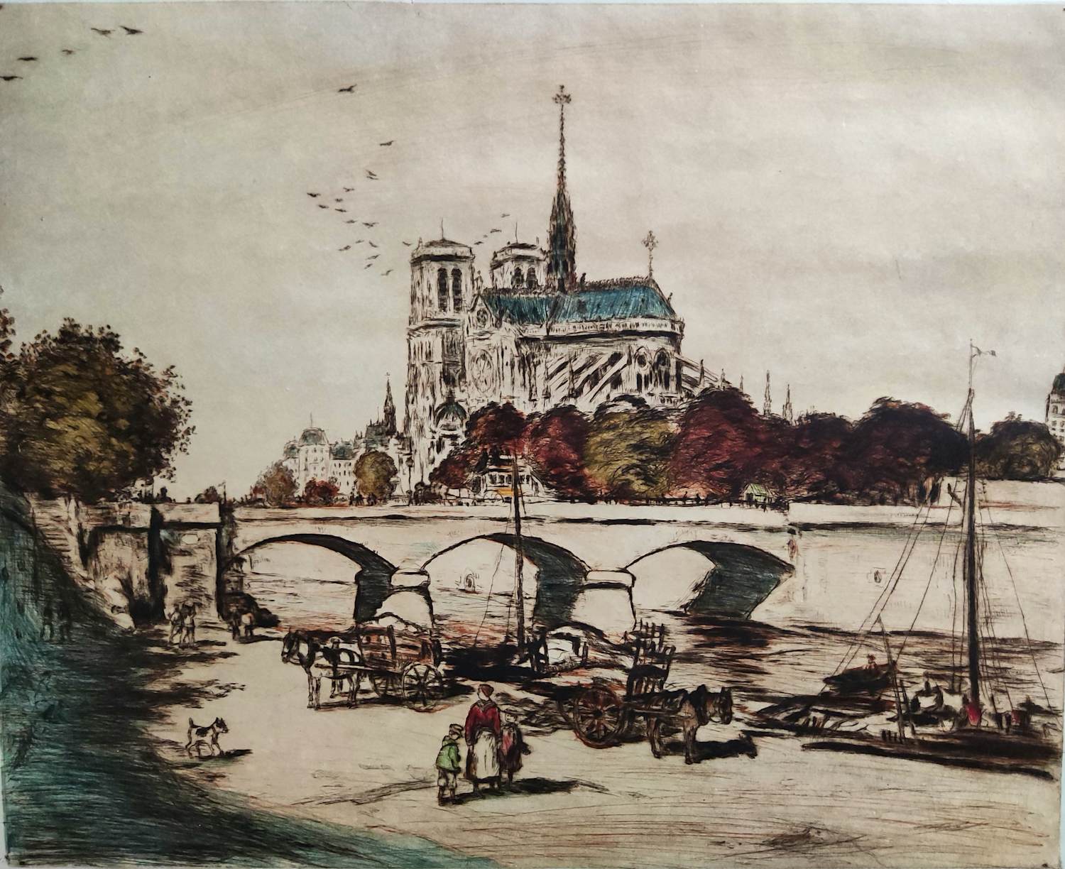 AcheterJean Francois Raffaëlli - Notre Dame de Paris? Enchérissez de 200!