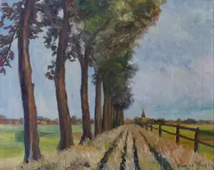 Niet of onleesbaar gesigneerd - Landschap met bomenrij kaufen? Bieten Sie von 10!