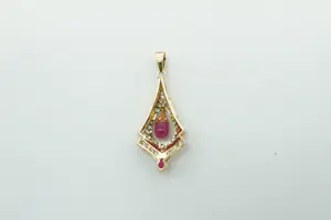 1420- Massief 18 krt goud en ca 0.50ct briljant druppelhanger kopen? Bied vanaf 440!