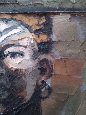 Niet of onleesbaar gesigneerd - Twee moderne Afrikaanse portretten kopen? Bied vanaf 1!