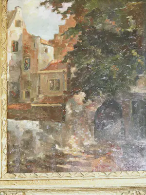Gerard Princee - Olieverfschilderij - Stadsgezicht kopen? Bied vanaf 85!