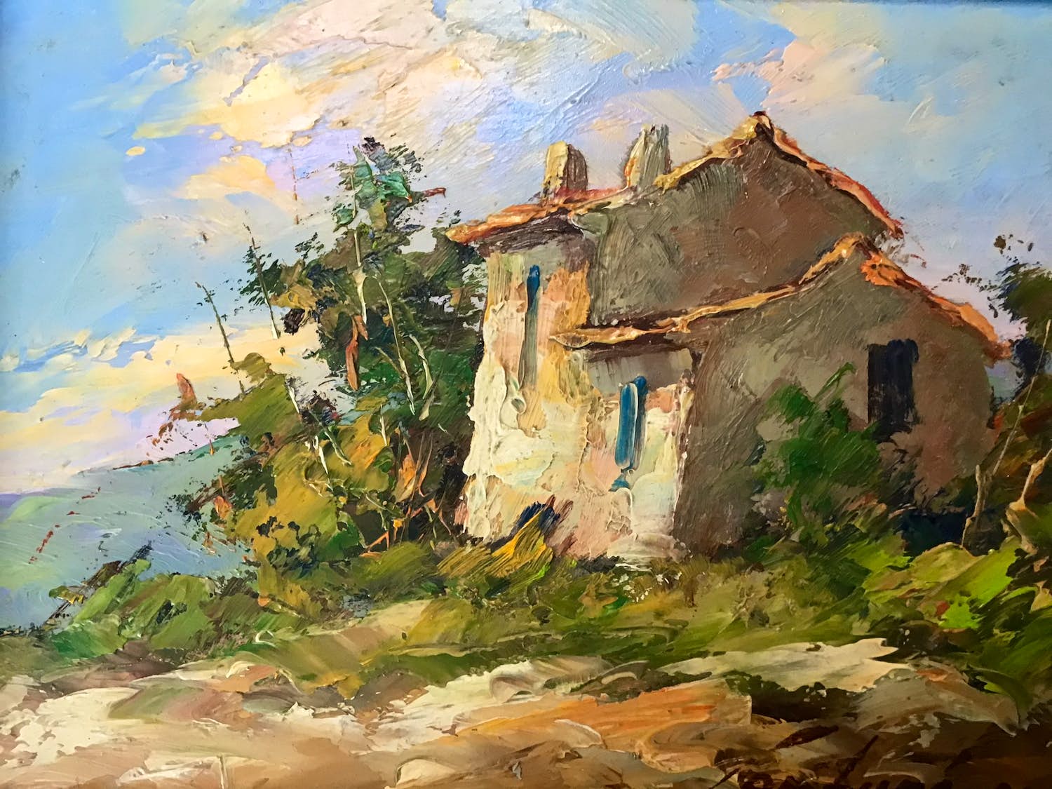 Niet of onleesbaar gesigneerd - Huis op heuvel. kopen? Bied vanaf 1!