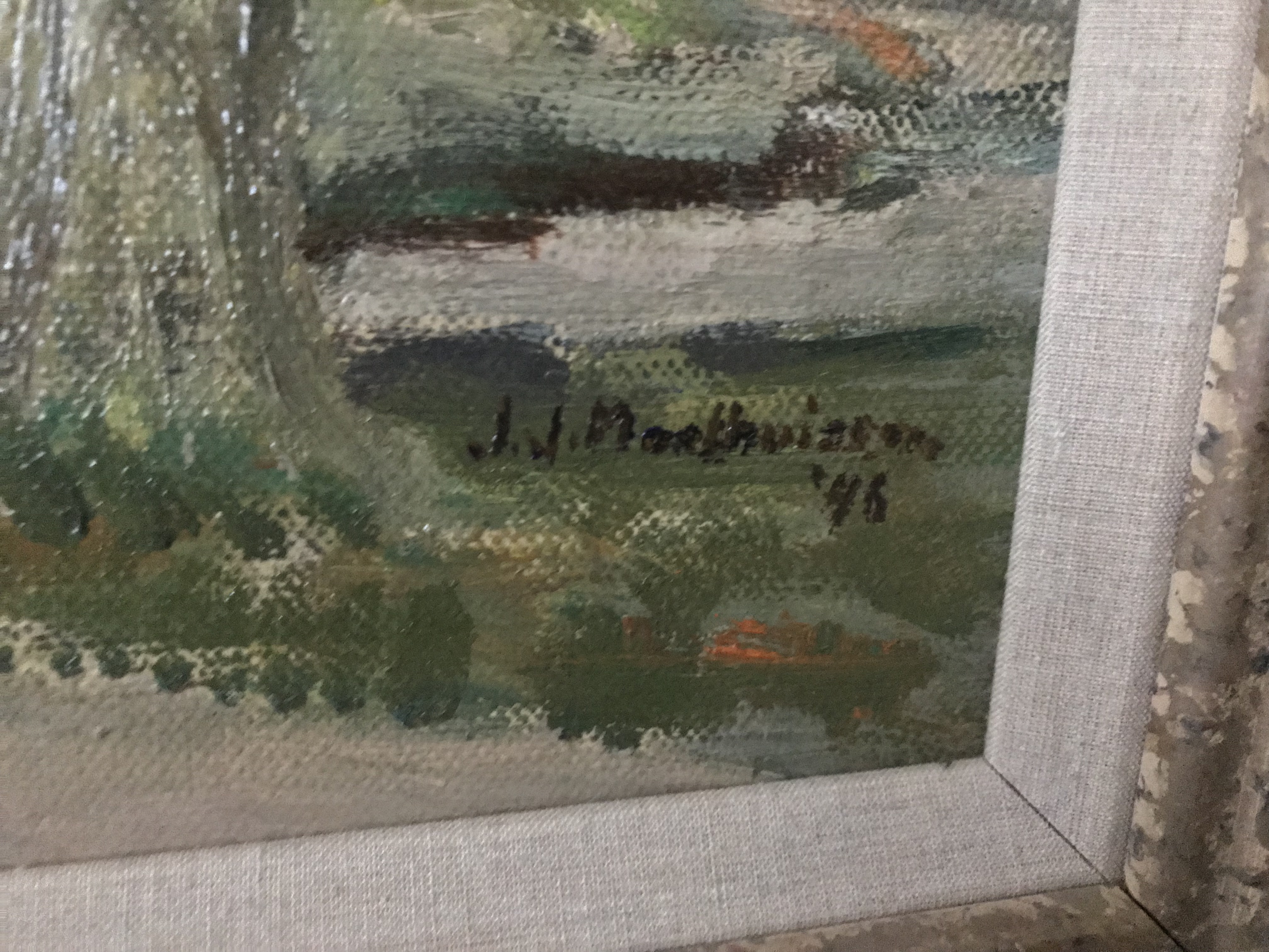 Jan Jurrien Moolhuizen - Park met beelden en vijver. kopen? Bied vanaf 125!