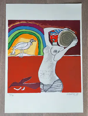 Corneille - litho 68/99 - regenboog- gesigneerd en 1977 kopen? Bied vanaf 129!
