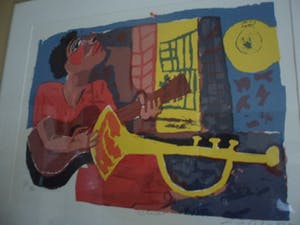 John Lie a Fo - Zeefdruk. Titel, "Blues" . kopen? Bied vanaf 35!