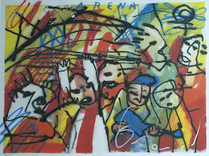Herman Brood - Ingelijste zeefdruk , ArenA Amsterdam , Ajax – met certificaat – 71 x 91 cm kaufen? Bieten Sie von 250!