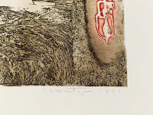 Jan Montyn - Grote, vrij zeldzame Ets - Vietnam serie "zwarte rots" - kleine oplage (30) kopen? Bied vanaf 78!