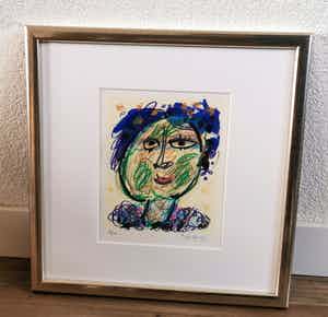 Kees Salentijn - Gezicht - mooie ingelijst - in nieuwe conditie verkocht voor € 75!