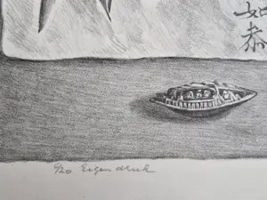 Hans van Dokkum - Fraaie handgekleurde Lithografie "Chinees stilleven" - zeer kleine oplage (9) kopen? Bied vanaf 36!