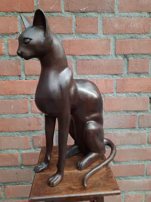 Niet of onleesbaar gesigneerd - A. Tiot: bronzen kat. kopen? Bied vanaf 1!