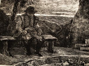 Anton L. Koster - Mooie 1e staat droge naald Ets "Eendjes voeren" potlood gesigneerd kopen? Bied vanaf 10!