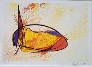 Niet of onleesbaar gesigneerd - Abstracte zeefdruk kopen? Bied vanaf 1!