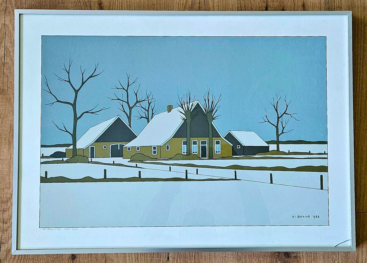Klaas Bernink - Twentse boerderij in winters landschap kopen? Bied vanaf 178!