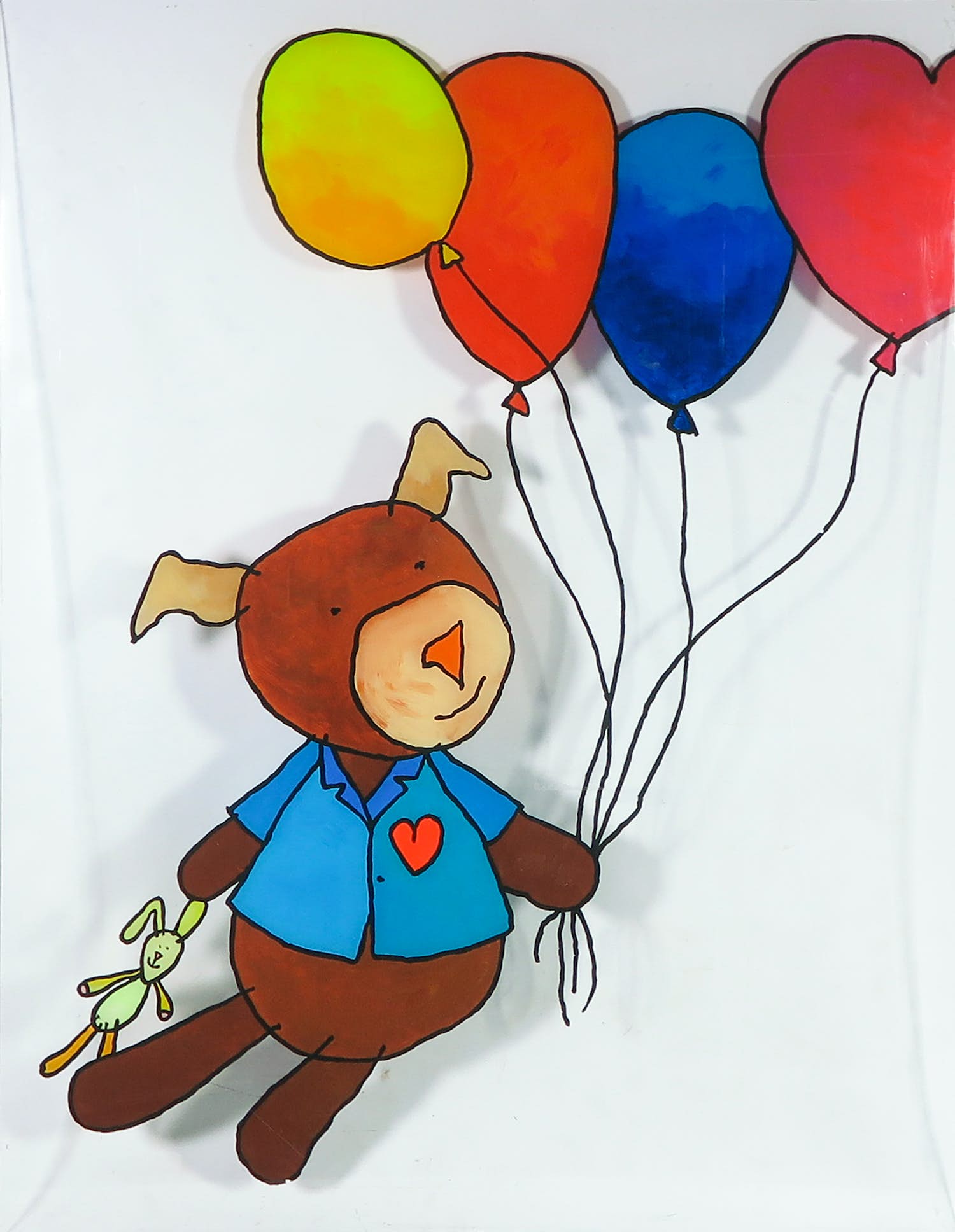 Ella Steenmeijer - Acryl op plexiglas, Kindertekening kopen? Bied vanaf 1!