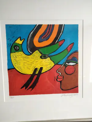 Corneille - SETJE ZEEFDRUKKEN 2 STUKS :La femme et l´oiseau 1/la femme et l´oiseau 2 kopen? Bied vanaf 245!