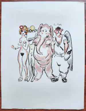 Kees van Dongen - Les fols, originele litho (1947) kopen? Bied vanaf 225!