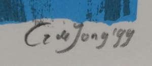 Cor de Jong - Zeefdruk, De voorspelling - Ingelijst kopen? Bied vanaf 1!