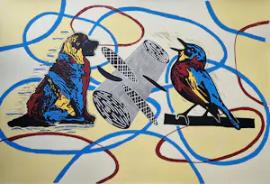 Hans Wap - Litho, Two birds of one feather kopen? Bied vanaf 30!
