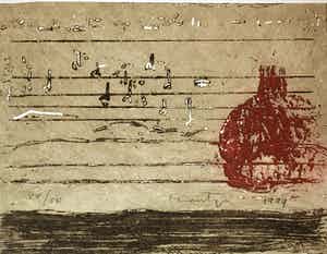 Jan Montyn - 2 kleur etsen verkocht voor € 70!