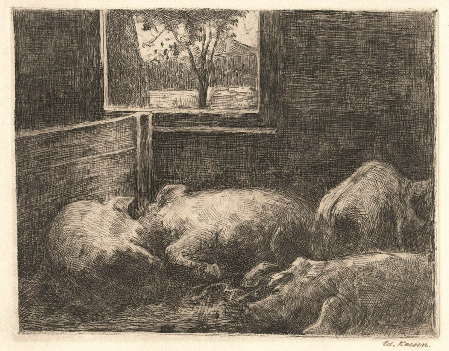 Eduard Karsen - In de varkensstal kopen? Bied vanaf 40!