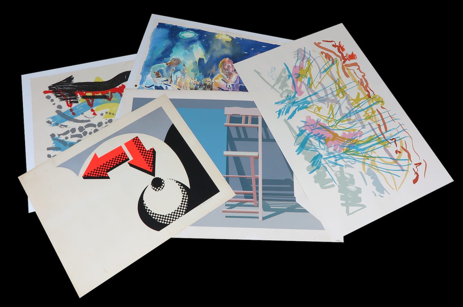 Marian Schutte - en andere! - Lot met 10 werken op papier kopen? Bied vanaf 1!