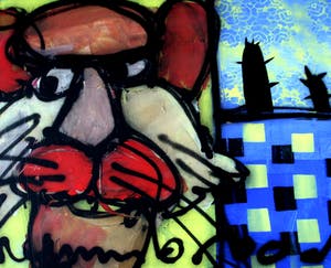 Herman Brood - Acryl op doek: Poes Nel + HBM certificaat kopen? Bied vanaf 4750!