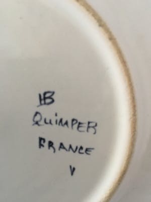 Henriot Quimper - Frans aardewerk bordjes kopen? Bied vanaf 30!
