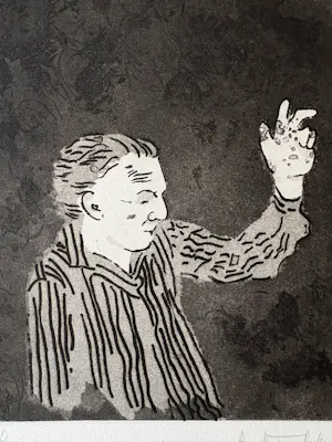 Andre Verdet - Portrait de Jean Fautrier, original signiert und datiert 1980 kopen? Bied vanaf 75!