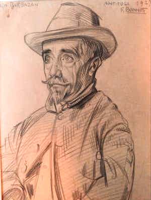 Rudolf Bonnet - Portret van Antiloti Barbazan 1927 verkocht voor € 190!