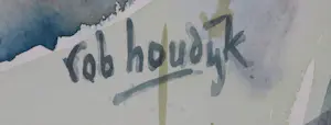 Rob Houdijk - Aquarel op papier, Geen titel - Ingelijst kopen? Bied vanaf 200!