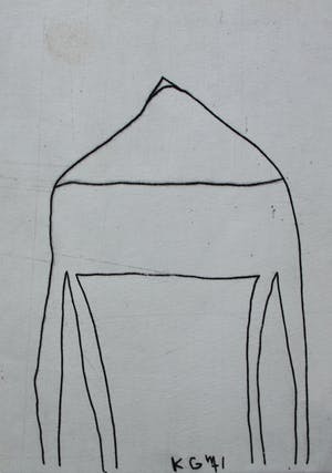 Klaas Gubbels - tekening: tafel - 1971 kopen? Bied vanaf 50!