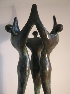 Corry Ammerlaan - Samenwerking op Niveau - grootste versie in brons - 45 cm kopen? Bied vanaf 400!