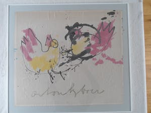 Anton Heyboer - Twee kippen in gevecht kopen? Bied vanaf 250!