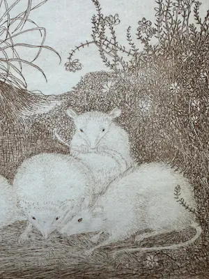 Jan Mankes - Ets vier muizen - Gesigneerd - 1918 kopen? Bied vanaf 440!