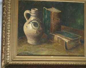 Henriette Breedveld - Olieverf op doek , “Vaas met Boeken” – ca 1915 kopen? Bied vanaf 10!