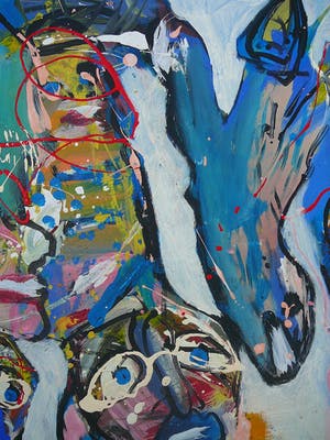 Niet of onleesbaar gesigneerd - Geen titel -acryl 1985- kopen? Bied vanaf 10!
