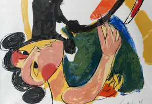John Lie a Fo - Handgesigneerde zeefdruk | 'La Fille Chinoise' | 1996 (GROOT & INGELIJST) kopen? Bied vanaf 1!