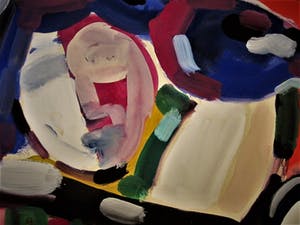 Marc Jonk - GROOT expressionistisch Plakkaatverf "Vrouwelijk Naakt" gesigneerd 1985 kopen? Bied vanaf 10!