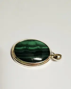 Nieuwe Zilveren Hanger met Malachiet kopen? Bied vanaf 55!