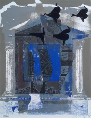 Jan Martens - Het Verleden - zeefdruk/flockdruk in lijst - INCLUSIEF boekwerk kopen? Bied vanaf 75!