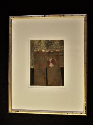 Marjan Smit - Glas Kunstenares - een bijzonder OLIEVERF op papier "Torens" - gesigneerd kopen? Bied vanaf 10!
