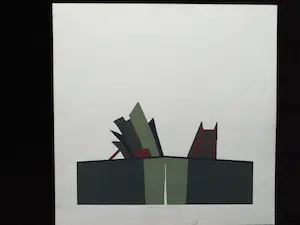 Hans Landsaat - Metalen Landschappen - 4 zeefdrukken in map kopen? Bied vanaf 10!