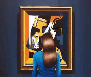 Gerard Boersma - Violin And Glass (Vrouw genietend van schilderij Juan Gris) kopen? Bied vanaf 400!