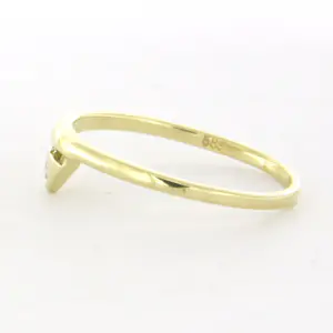 14k geel gouden ring met briljant geslepen diamant tot. 0.02ct kopen? Bied vanaf 150!