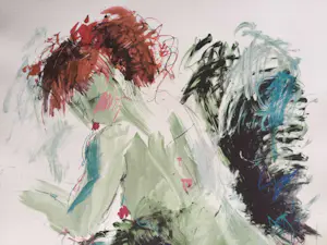 Annemarie de Groot - Subtiel naakt | Grote kleuren zeefdruk kopen? Bied vanaf 44!